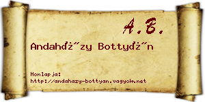 Andaházy Bottyán névjegykártya
